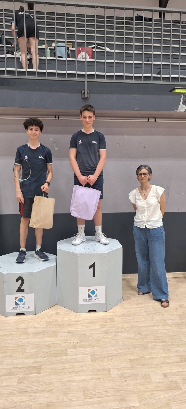 Podium jeunes du championnat bi-départemental de badminton Drôme-Ardèche 2026