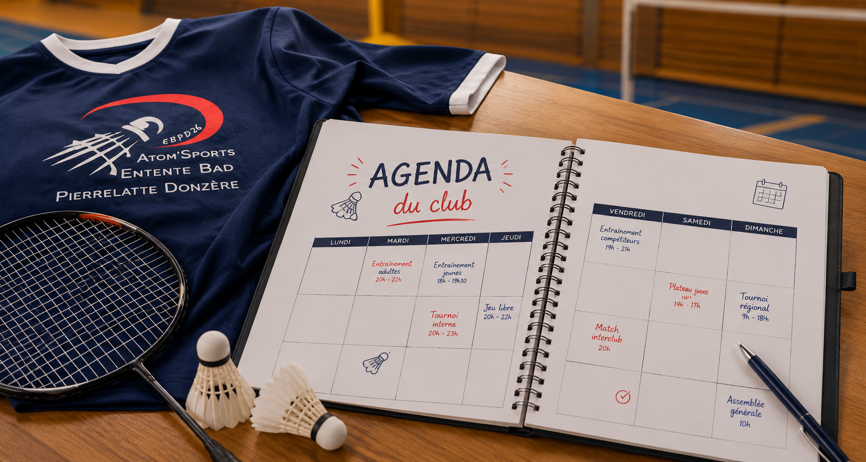 agenda ebpd26 club badminton pierrelatte donzere